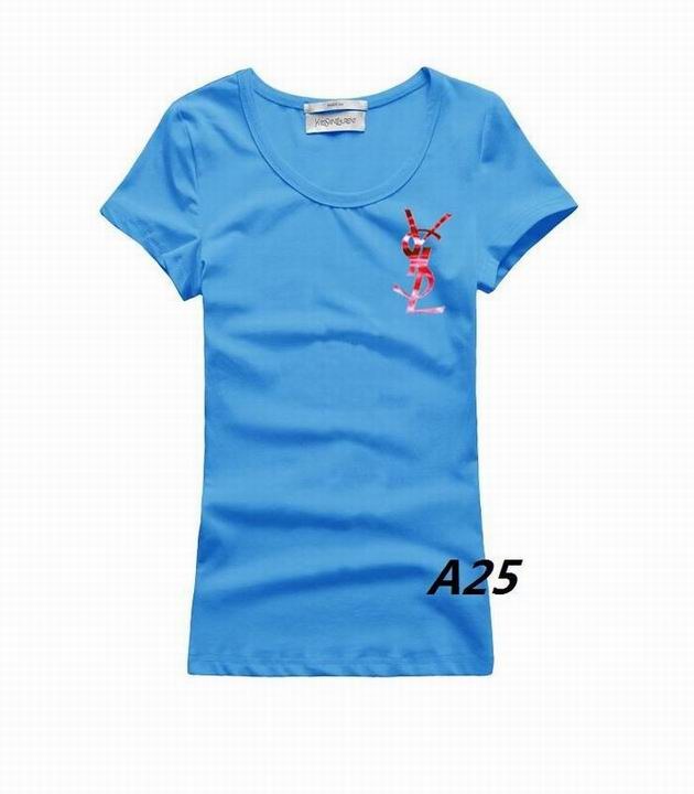 YSL short round collar T woman S-XL-140